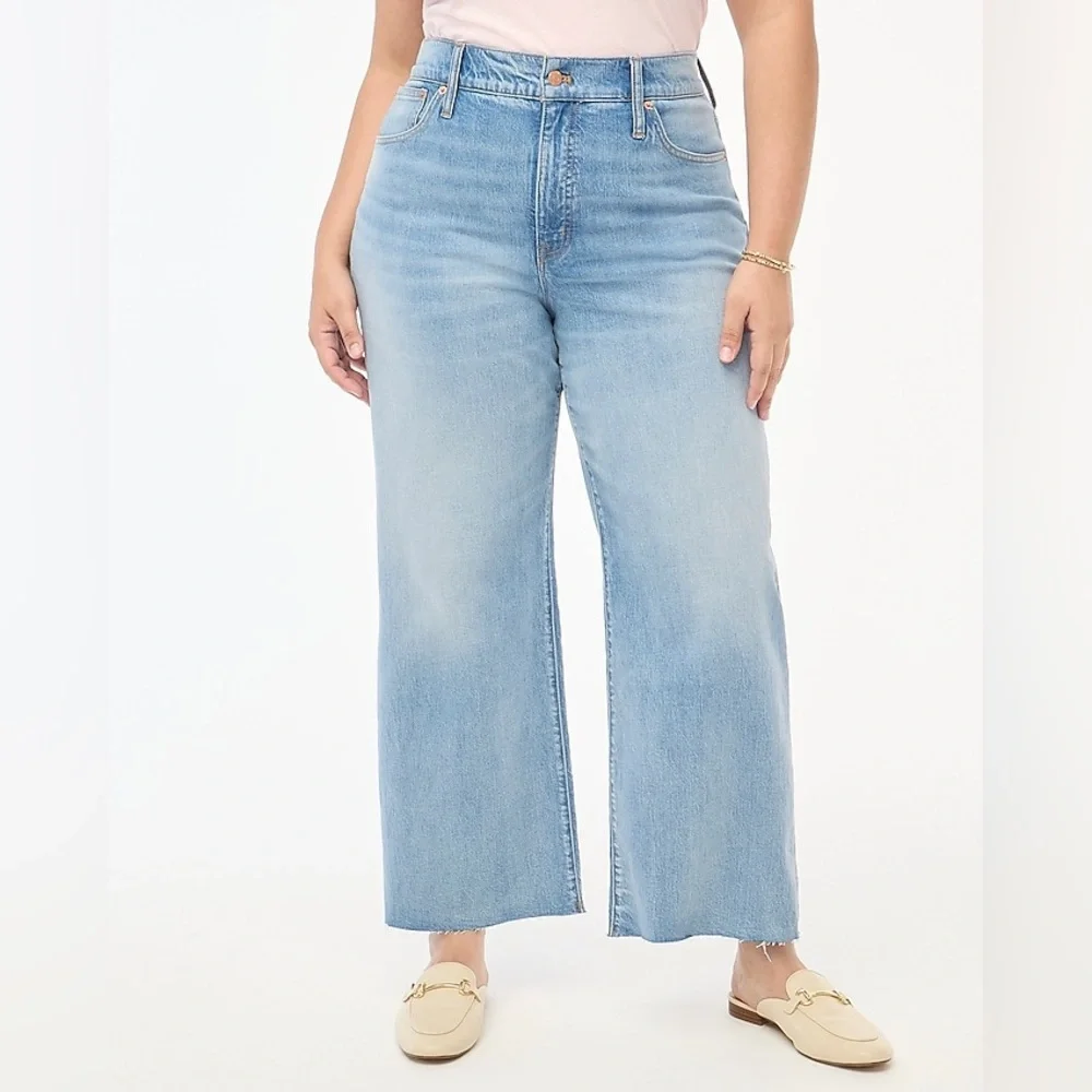 NWT J.Crew Wide-leg cropped jean in all-day stretch Size 34 Denim Casual Summer